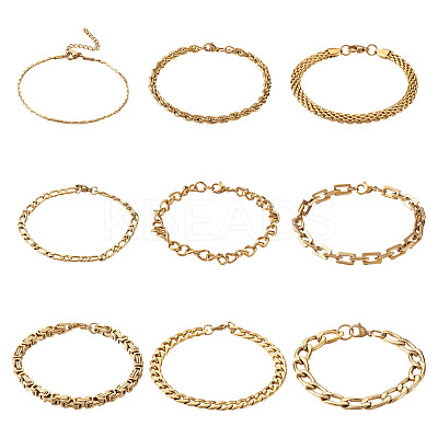 304 Stainless Steel Chain Bracelets STAS-TA0004-58-1