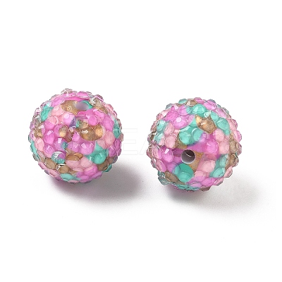 Round Resin Rhinestone Beads OACR-Z035-02A-1