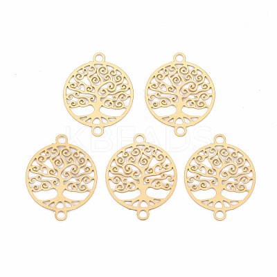 Rack Plating 201 Stainless Steel Connector Charms LS-STAS-T057-40G-1