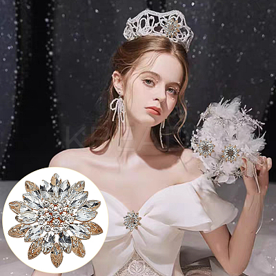 6Pcs Alloy & Glass Cabochons FIND-FG0004-60B-1