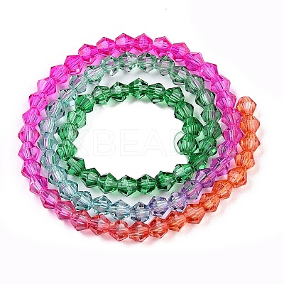 Gradient Color Baking Paint Glass Bead Strands DGLA-A039-T2mm-A011-1