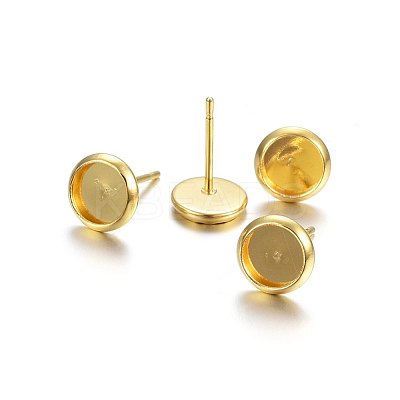 304 Stainless Steel Stud Earring Findings STAS-P210-46G-02-1