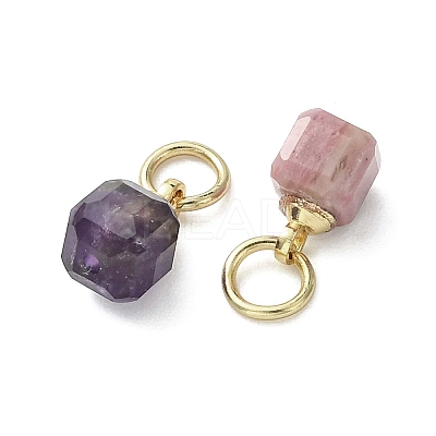 Natural Mixed Gemstone Pendants X-PALLOY-JF05297-02-1