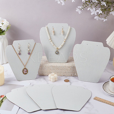 Bust Shaped Velvet Necklaces Jewelry Display Stands ODIS-WH0043-159A-1