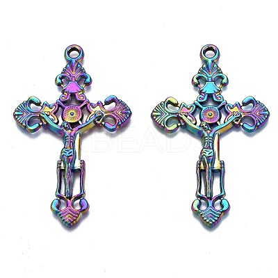 Rainbow Color Alloy Big Pendants PALLOY-N156-155-NR-1