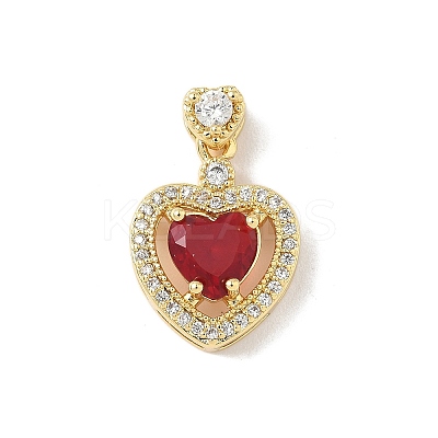 Brass Micro Pave Cubic Zirconia Pendants KK-L239-065G-1