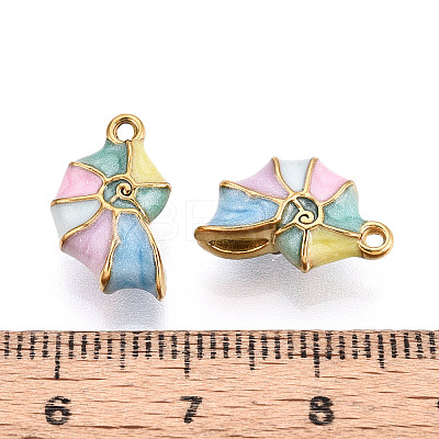 Ion Plating(IP) 304 Stainless Steel Enamel Pendants X-STAS-N114-11G-1