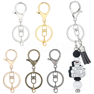 20Pcs 5 Colors Iron Keychain Clasps FIND-BBC0004-69-1