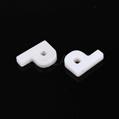 Natural Freshwater Shell Letter Charms BSHE-ZX007-02P-1