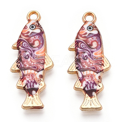 Alloy Enamel Pendants FIND-C037-16G-05-1-1