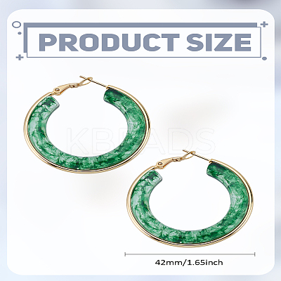 1 Pair 304 Stainless Steel Hoop Earrings For Women EJEW-LP0011-06D-1