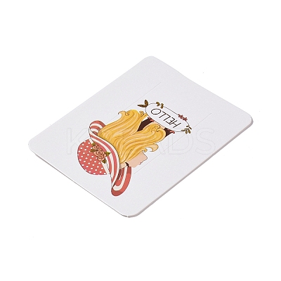 Rectangle Paper Hair Clip Display Cards CDIS-C004-03G-1