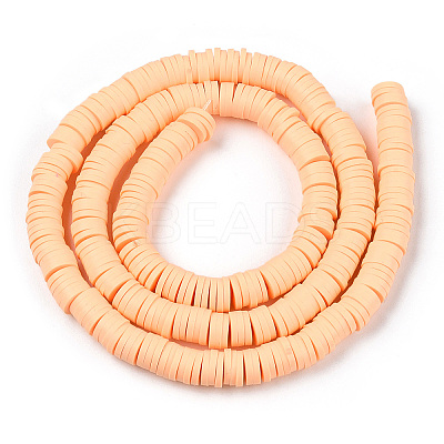 Handmade Polymer Clay Beads Strands CLAY-R089-6mm-122-1