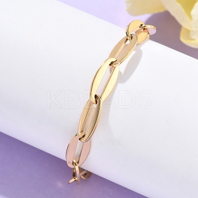 304 Stainless Steel Cable Chain Bracelets for Women BJEW-U038-01G-1