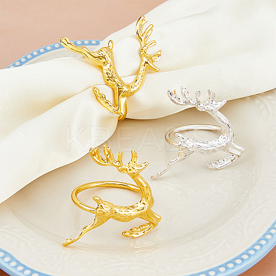 12pcs 2 Colors Alloy & Iron Napkin Rings AJEW-HY0001-11-1
