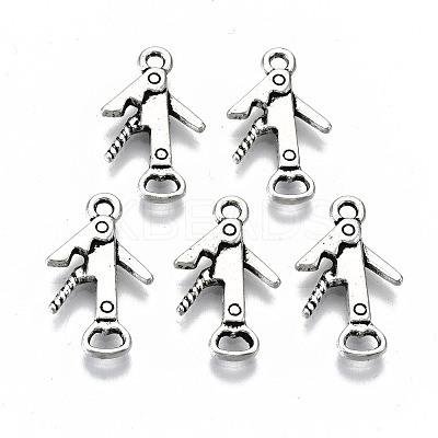 Tibetan Style Alloy Pendants TIBEP-N009-028AS-RS-1