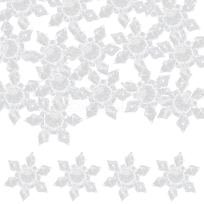 100Pcs Christmas Transparent Acrylic Connector Charms OACR-SC0001-58-1