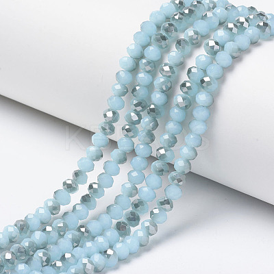 Electroplate Glass Beads Strands EGLA-A034-J4mm-E01-1