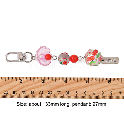 Handmade Polymer Clay & Acrylic & Resin & Glass Pendant Decorations KEYC-FS00037-05-1