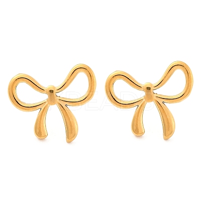 304 Stainless Steel Stud Earrings for Women LS-EJEW-K306-17G-1