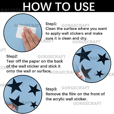 4Bags Acrylic Star Stickers DIY-GF0012-46C-1
