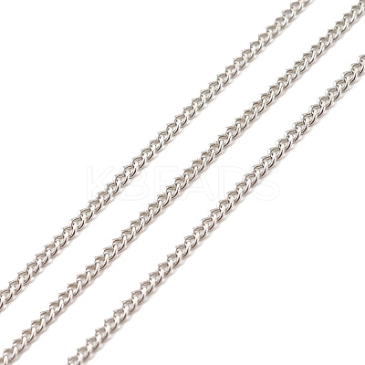 Tarnish Resistant 304 Stainless Steel Curb Chains CHS-E005-02P-1