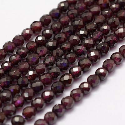 Natural Garnet Beads Strands X-G-F460-28-1