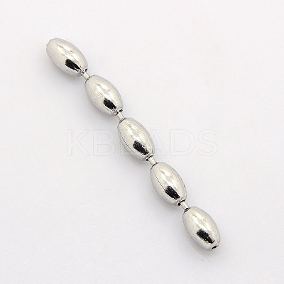 Tarnish Resistant 304 Stainless Steel Rice Bead Ball Chains CHS-A002A-6.0mm-1