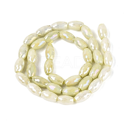 Anti-Tarnish Electroplate Glass Beads Strands EGLA-Q130-02A-07-1