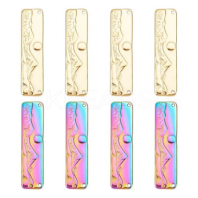 12Pcs 3 Colors 304 Stainless Steel Pendants STAS-UN0045-47-1