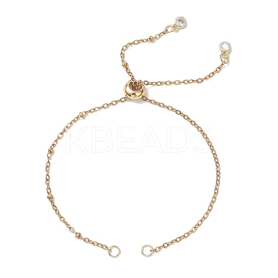 304 Stainless Steel Cable Chain Satellite Chain Slider Bracelet Making AJEW-JB01502-01-1