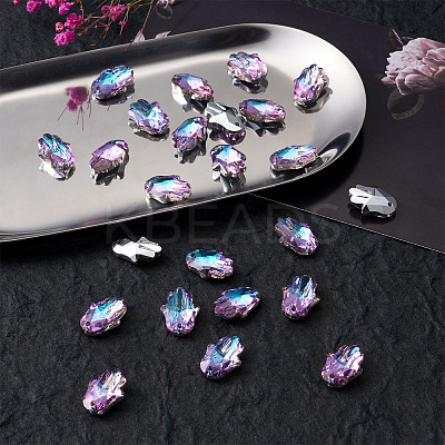 K9 Glass Rhinestone Pendants X-GLAA-TA001-008-1
