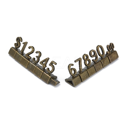 Aluminum Alloy Price Display Cube AJEW-WH0250-88AB-02-1