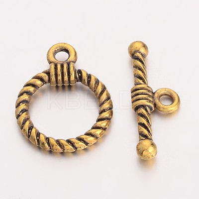 Tibetan Style Alloy Toggle Clasps X-EA9138Y-1