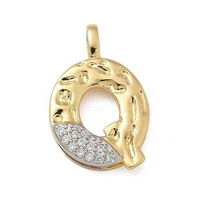 Brass Micro Pave Cubic Zirconia Pendants KK-B126-02G-Q-1