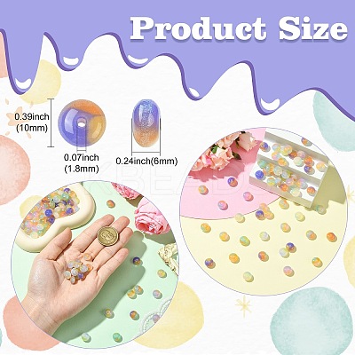 90Pcs 9 Colors Opaque Resin Beads FIND-CJ0004-80-1