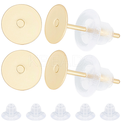 100Pcs 304 Stainless Steel Stud Earring Findings STAS-BBC0004-84-1