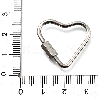 Non-Tarnish 304 Stainless Steel Screw Carabiner Lock Charms STAS-K195-02P-1