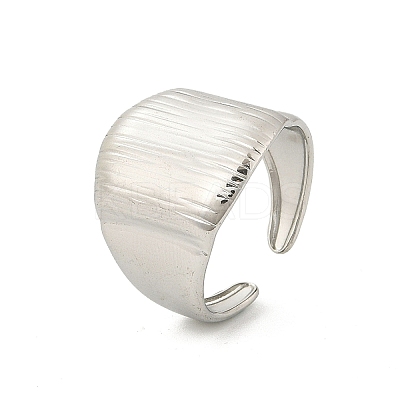 304 Stainless Steel Wide Cuff Rings for Women RJEW-G338-20P-1