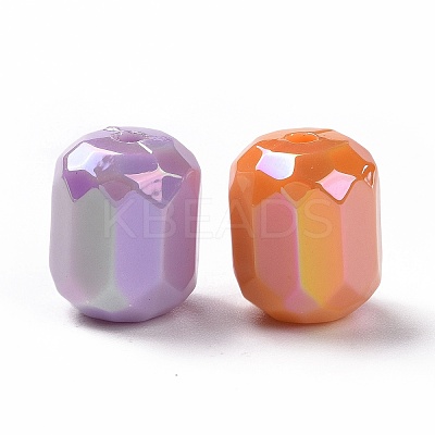 Opaque Acrylic Imitation Shell Beads OACR-P011-06G-1