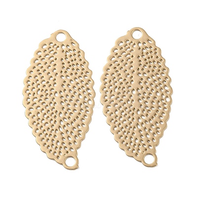 Rack Plating Brass Filigree Connector Charms KKC-D001-07KCG-1