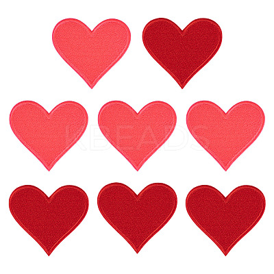 8Pcs 2 Colors Polyester Iron on Sew On Patches PATC-TA0001-34B-1