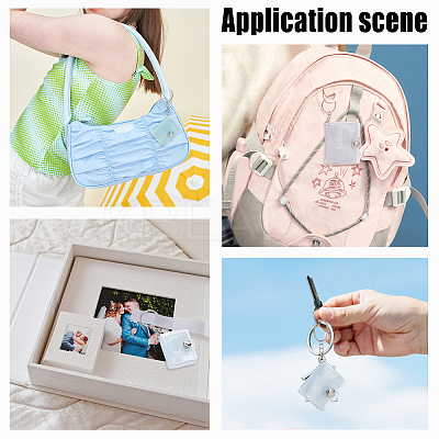 10Pcs 10 Style Mini Small Photo Album Photo Storage Keychain KEYC-CP0001-13-1