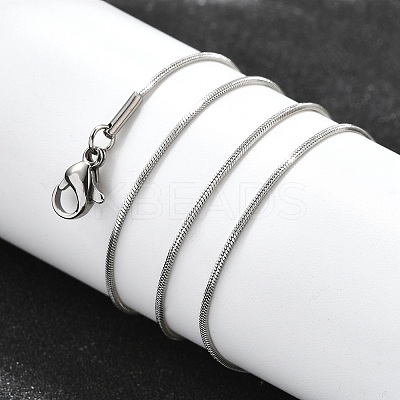 Tarnish Resistant 304 Stainless Steel Snake Chain Necklaces STAS-M174-019P-1