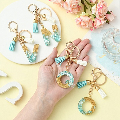 Transparent Epoxy Resin Pendant Keychains KEYC-FS00022-07-1