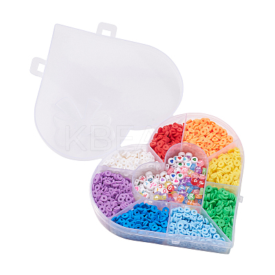 8 Colors Handmade Polymer Clay Beads CLAY-YW0001-36-1