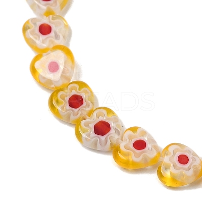Handmade Millefiori Lampwork Beads Strands LAMP-G166-15H-1