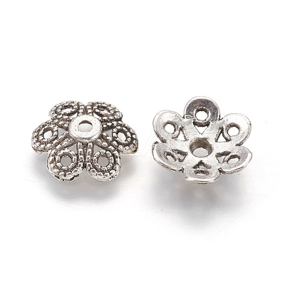 Tibetan Style Alloy Bead Caps X-LF10883Y-NF-1