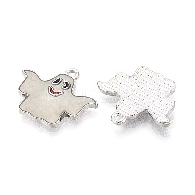 Halloween Theme Rack Plating Luminous Alloy Enamel Pendants ENAM-N056-238P-1