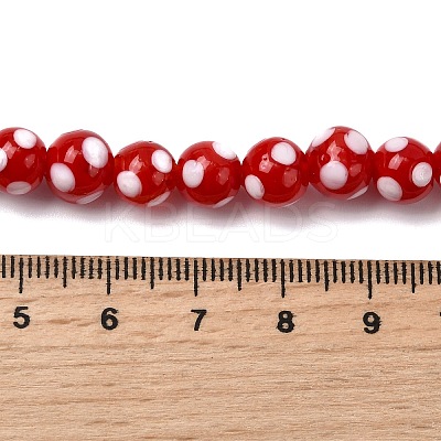 Handmade Lampwork Beads LAMP-D002-8mm-01A-1